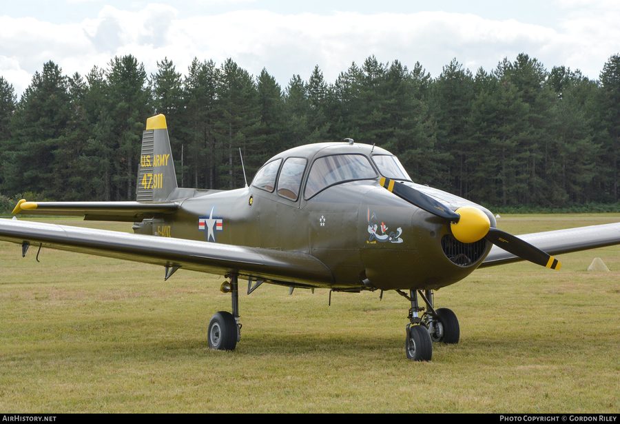 Navion 47.911 parked on grass
